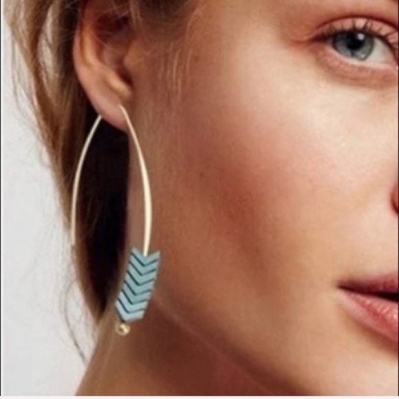 Free People Jewelry - LAST PAIR! Best seller! Beaded half hoop earring